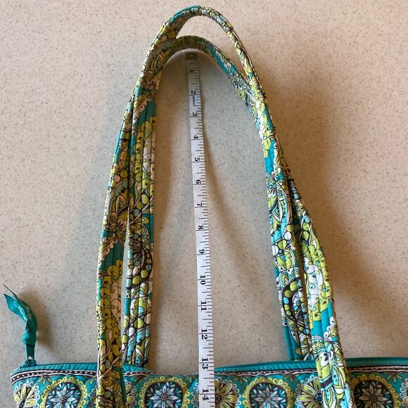 Vera Bradley Peacock Villager 9 Pocket Shoulder Bag Made in USA - Picture 11 of 16